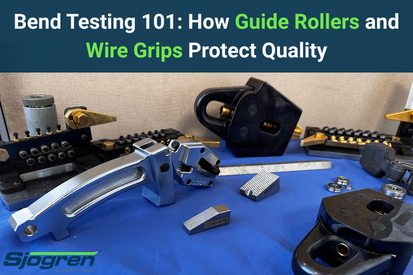 gripper wire, wire grips, bend testing, wire guide roller, guide roller